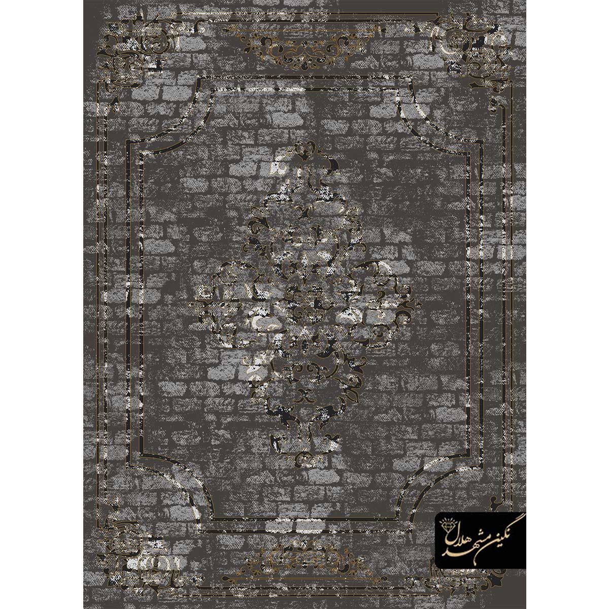 فرش کهنه نما 1200 شانه طرح آجر