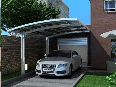 How does the parking canopy work against the sun