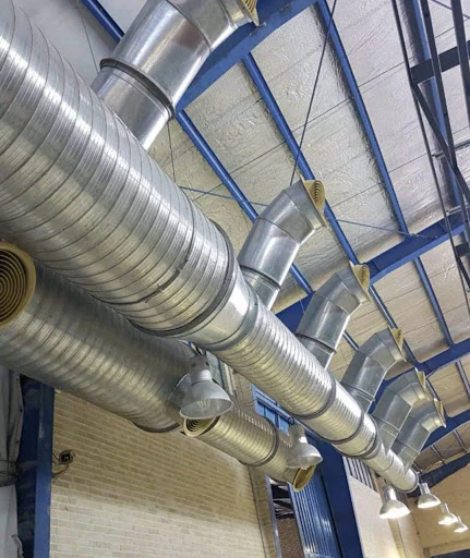 Training on galvanized channelization of cooler and spiral air conditioning in the hall